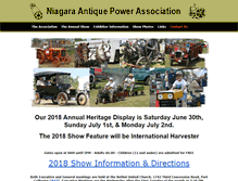 Tablet Screenshot of niagaraantiquepower.org